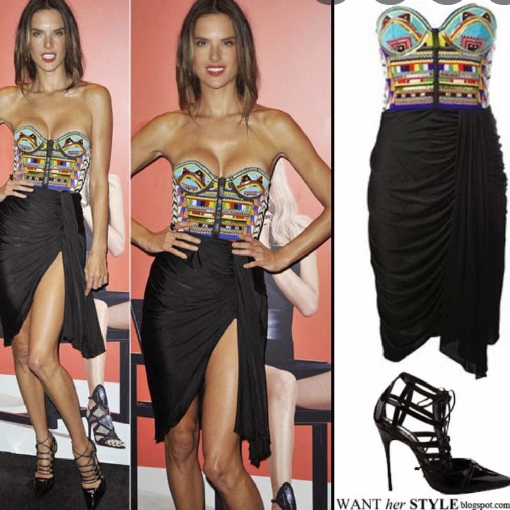 NEW! RARE Emilio Pucci Tribal Beaded Bustier Dress - Picture 7 of 15